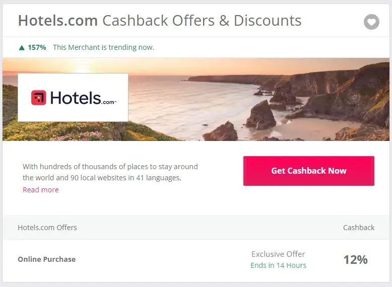 topcashback hotels.com