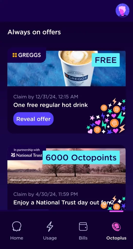 octopus free coffee